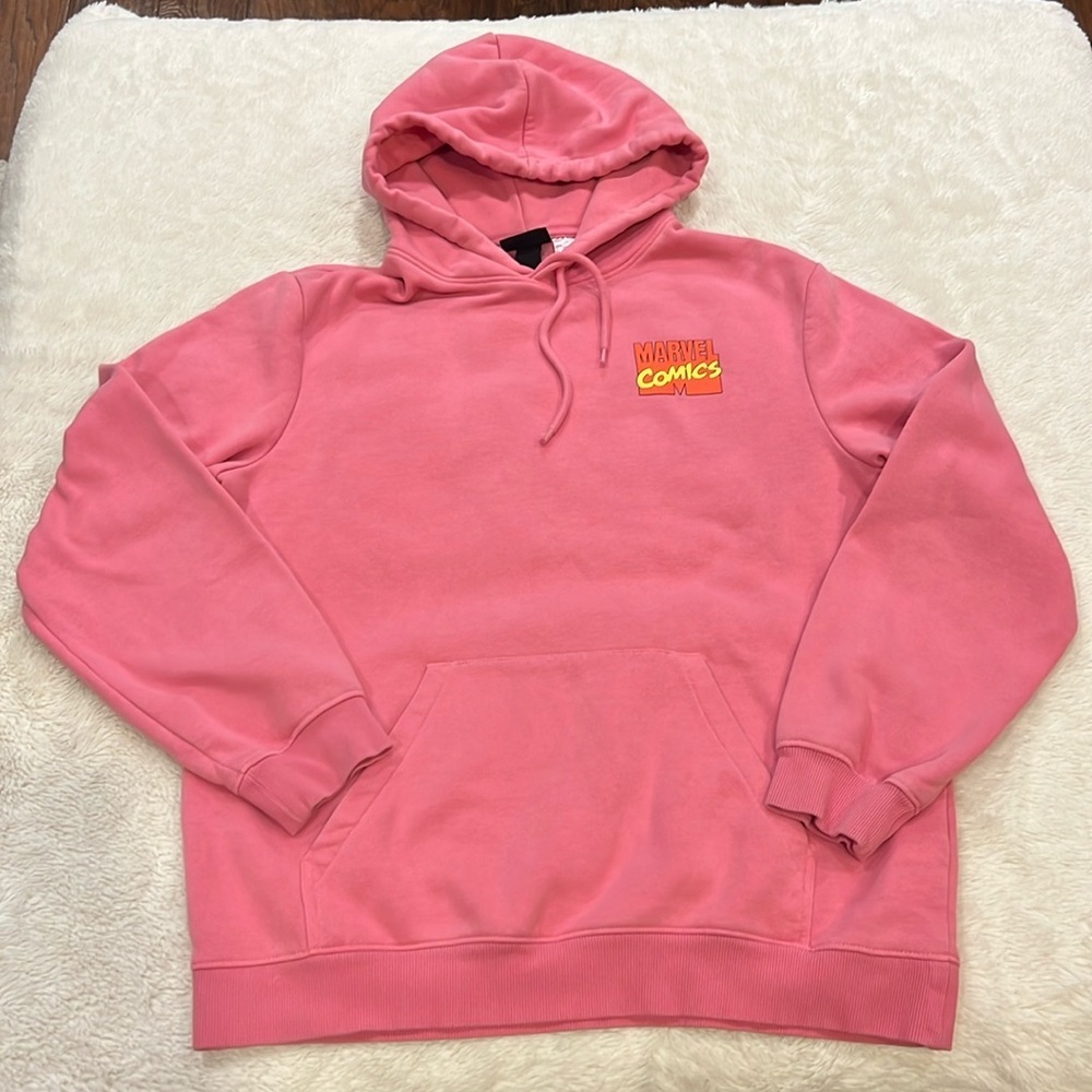 H&M pink marvel comics hoodie size medium